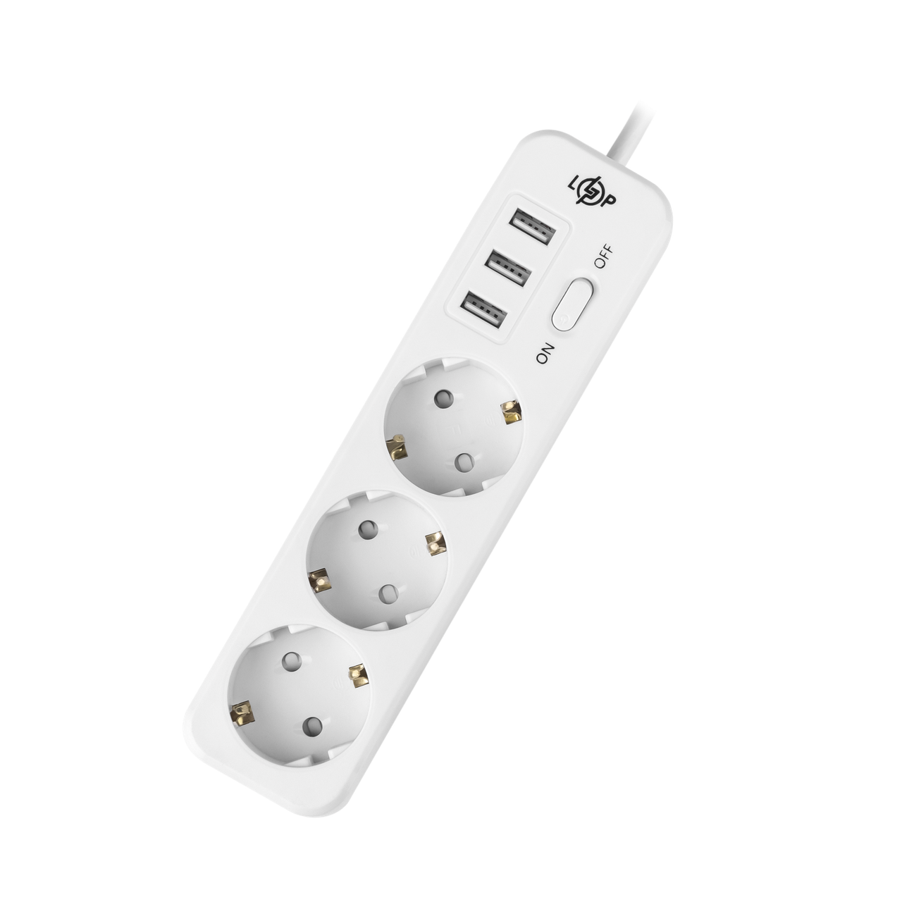 Фильтр сетевой Premium LP-X3 USB 2 м 2200 Вт White - фото 3