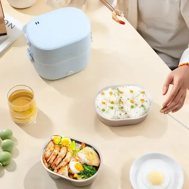 Ланч-бокс з підігрівом на два контейнери з кришками 1 л (LY-800) - фото 5 Ланч-бокс з підігрівом на два контейнери з кришками 1 л (LY-800) - фото 5