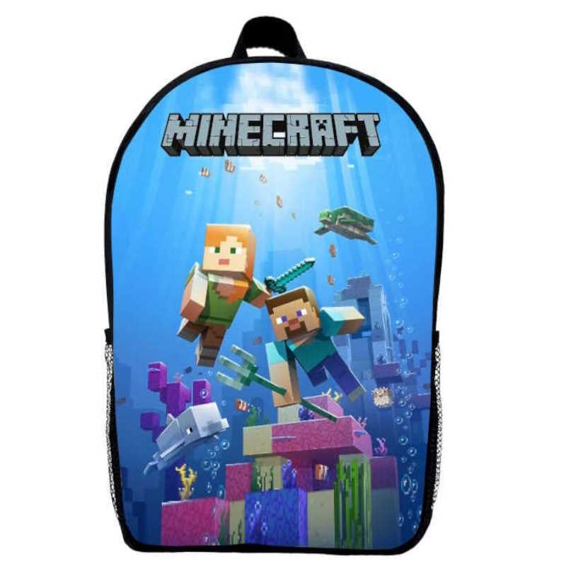 Школьный рюкзак детский с принтом Minecraft M02 29х21х9 см 5 л Черный (2181713718)