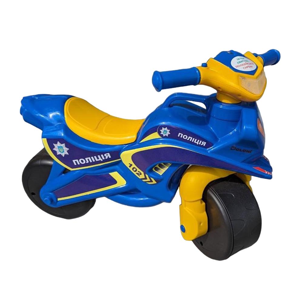 Детский мотоцикл-каталка Doloni Полиция Синий (ULT-7488888)