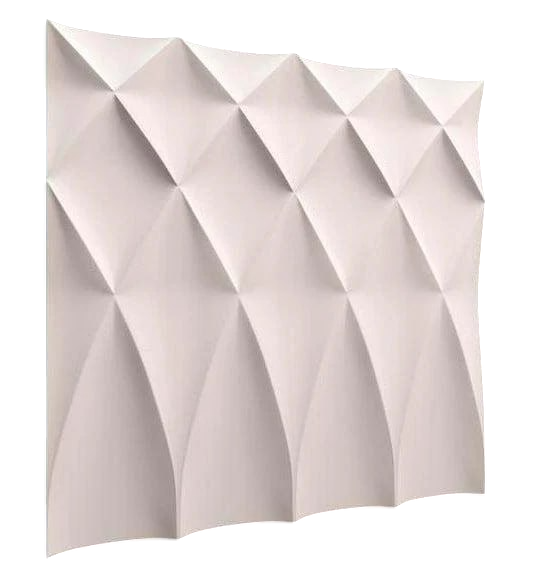 3D-панель гіпсова декоративна Буфи під фарбування 500x500x30 мм Білий (30635551)