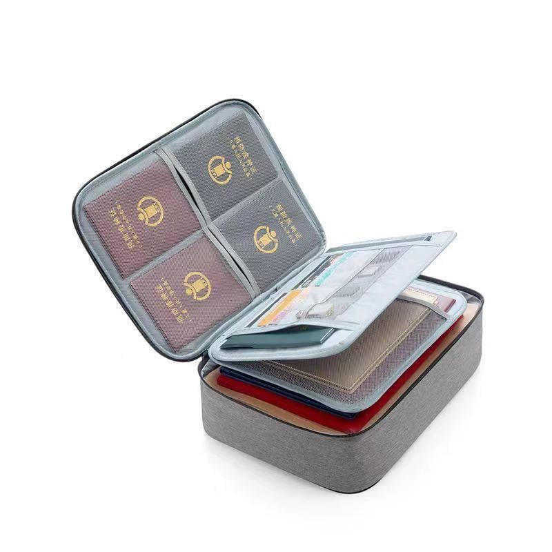 Сумка-органайзер дорожня для зберігання документів із кодовим замком Сірий