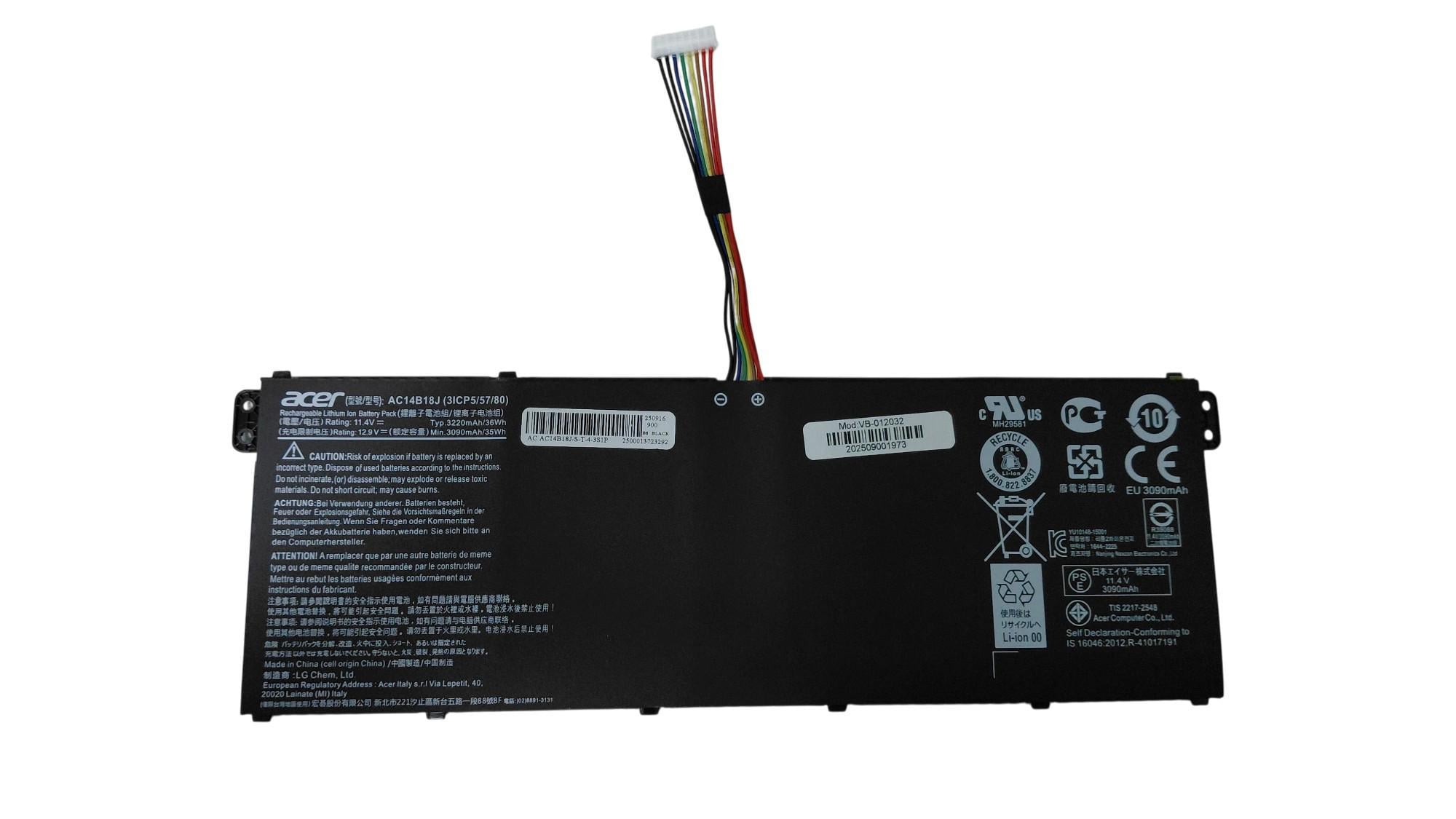 Аккумулятор для ноутбука Acer AC14B18J Chromebook 13 CB5-311 11,4V 3090 mAh (012032)