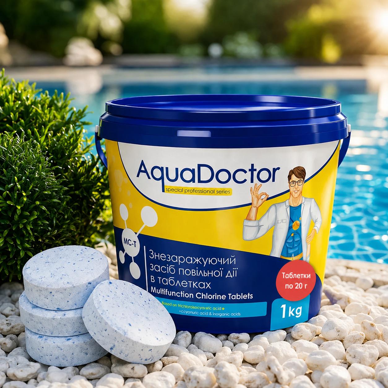 Хлор повільний AquaDoctor 3в1 MC-T 1 кг таблетки 20 г
