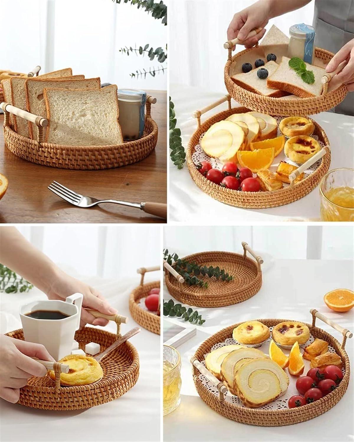 Таця сервірувальна ротангова LET’S RESIN кругла d 22 см - фото 7