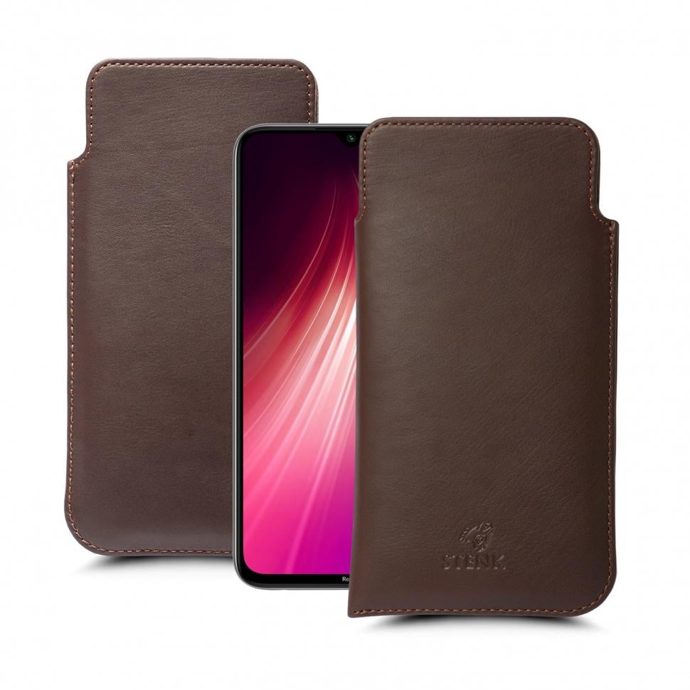 Футляр Stenk Elegance для Xiaomi Redmi Note 8 Коричневый (64581)