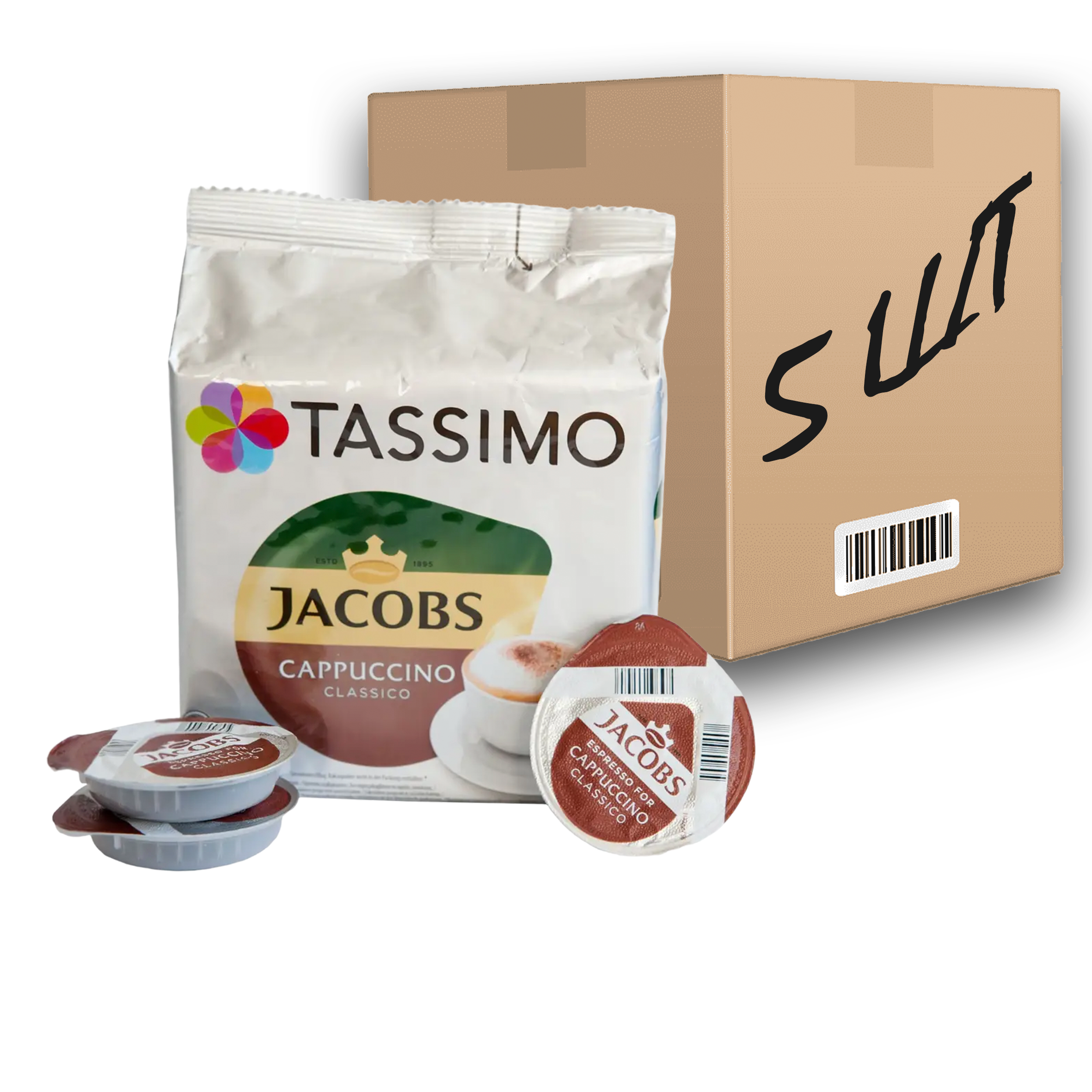 Кофе в капсулах Jacob Tassimo Monarch Capucino Classico 8 шт. 5 уп. (optj10000595)