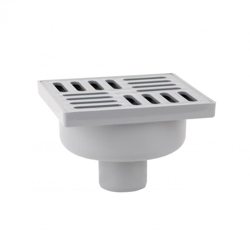 Трап душовий вертикальний Lidz WHI 60 07 T001 01 з пластиковою решіткою 150х150 мм (24381950)