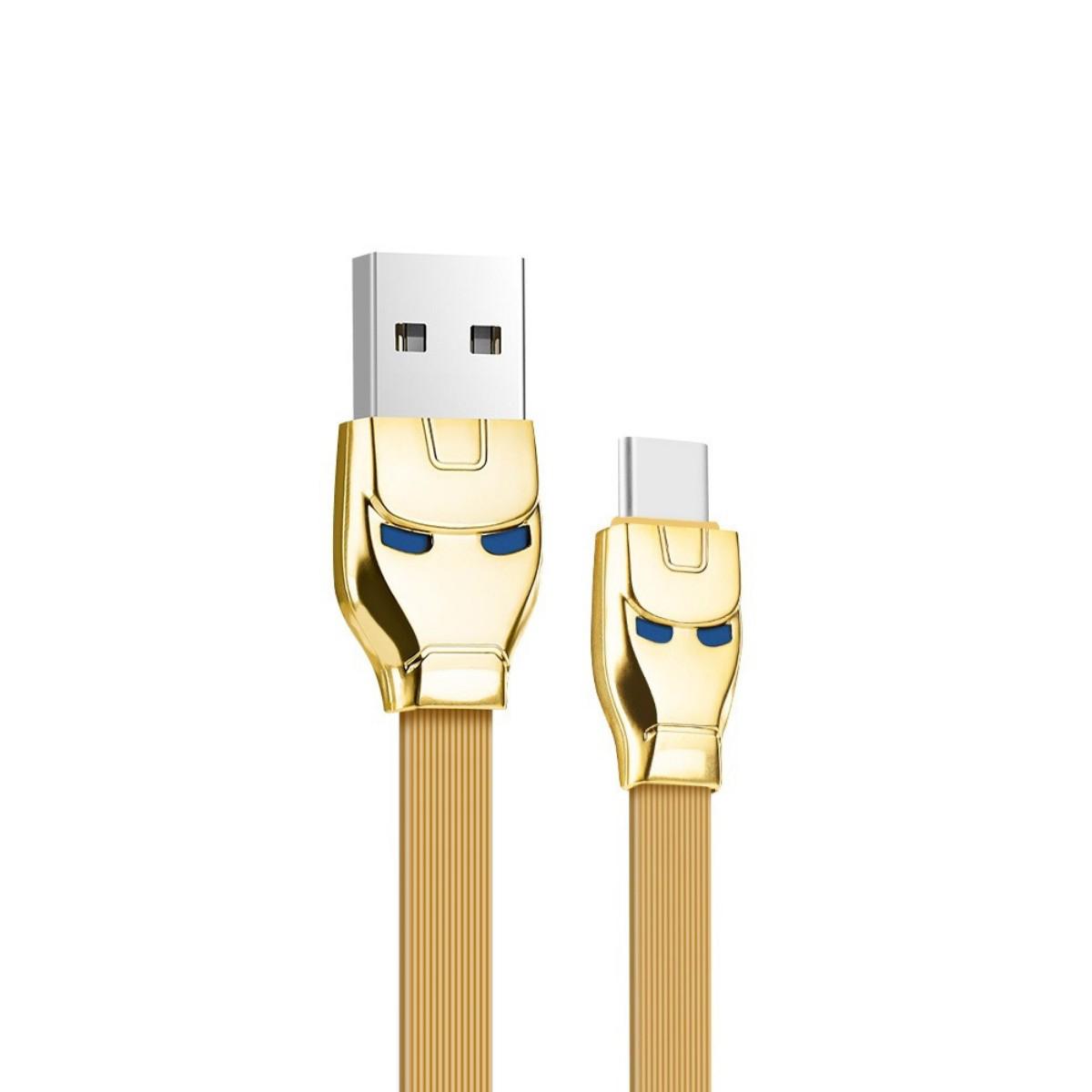 Кабель Hoco U14 Steel man Type-C Gold