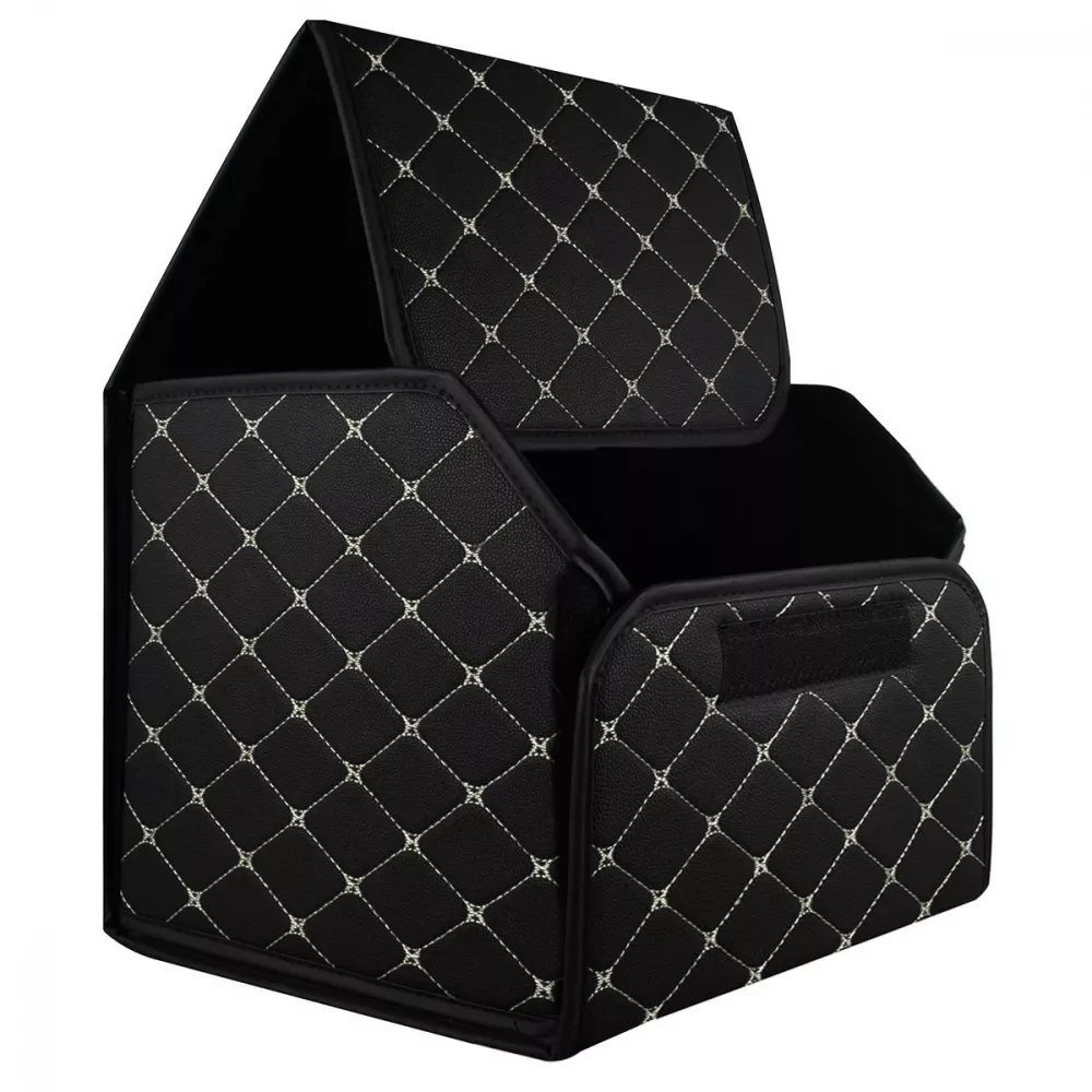 Органайзер в багажник автомобиля 40х30х30 см Черный с золотой нитью - фото 4 Органайзер в багажник автомобиля 40х30х30 см Черный с золотой нитью - фото 4