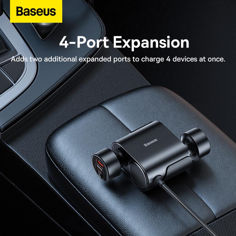 Зарядний пристрій автомобільний для BASEUS High Efficiency Pro 1-for-2 Car Cigarette Lighter 30W Cosmic Black (C00455300121-00) - фото 16 Зарядний пристрій автомобільний для BASEUS High Efficiency Pro 1-for-2 Car Cigarette Lighter 30W Cosmic Black (C00455300121-00) - фото 16