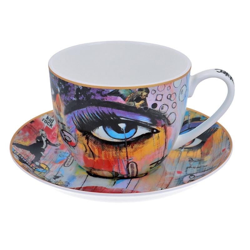 Набор подарочный Carmani чашка с блюдцем h 8 см 475 мл (835-1508)