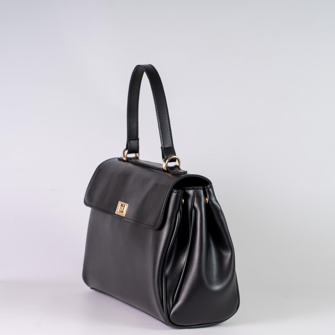 Сумка женская почтальона из экокожи XENIA № 67-24 Черный - фото 4