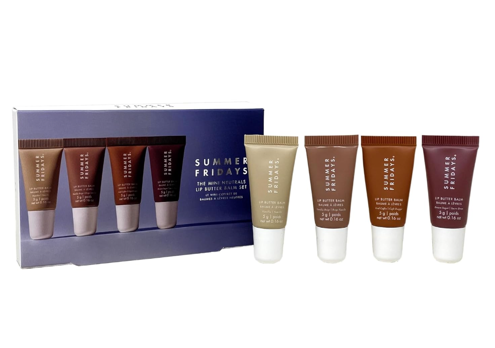 Набор мини-бальзамов для губ Summer Fridays The Mini Neutrals Lip Butter Balm Set Набор мини-бальзамов для губ Summer Fridays The Mini Neutrals Lip Butter Balm Set