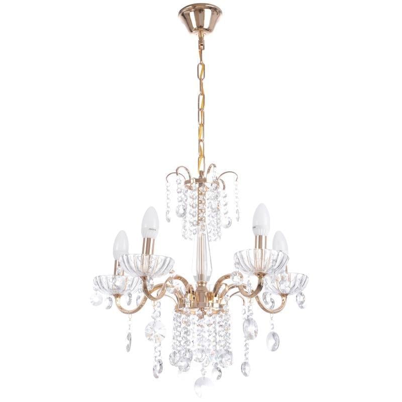 Люстра свеча подвесная хрустальная классическая Brille BCL-380S/5 E14