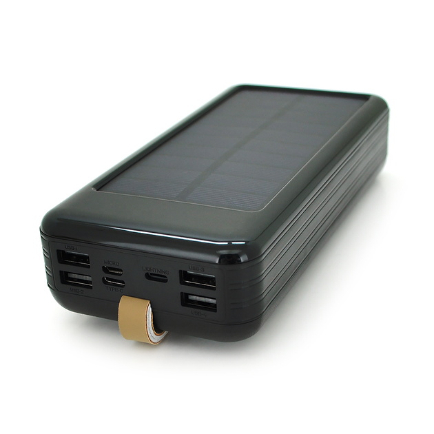 Повербанк Solar KKD-6W 60000 mAh із ліхтариком Чорний (28606)