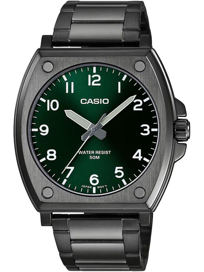 Наручные часы мужские Casio MTP-E730B-3A Timeless Collection со стальным корпусом Зеленый (2901464734)