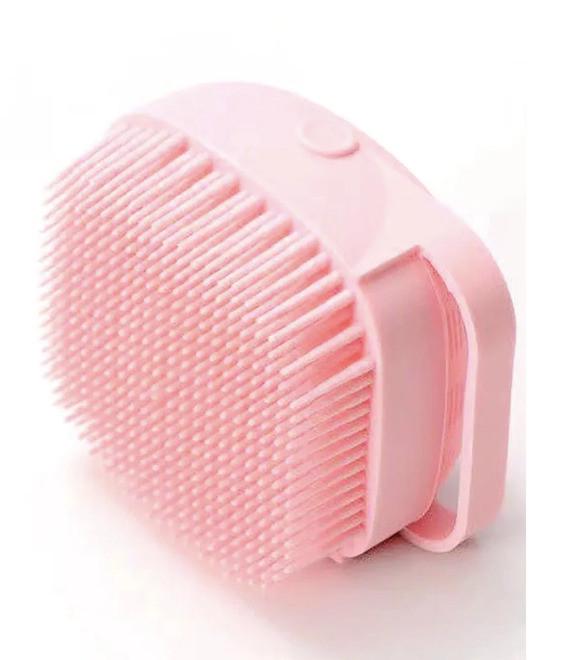 Силиконовая массажная мочалка Silicone Massage Bath Brush Розовый - фото 3