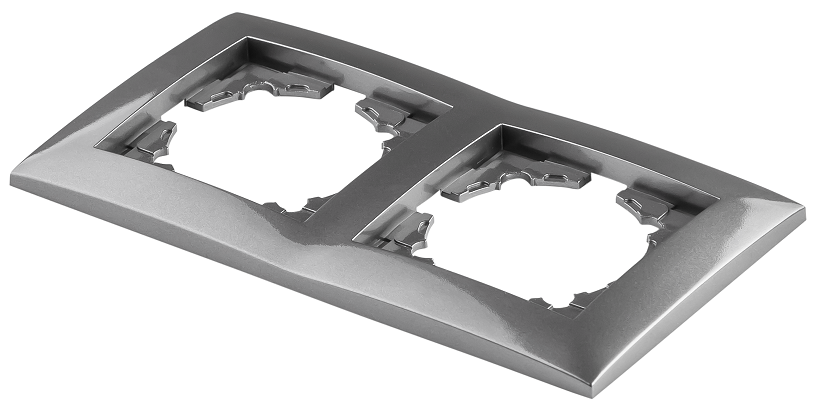 Рамка двухместная MARSHEL IDEAL FI-2 Graffite