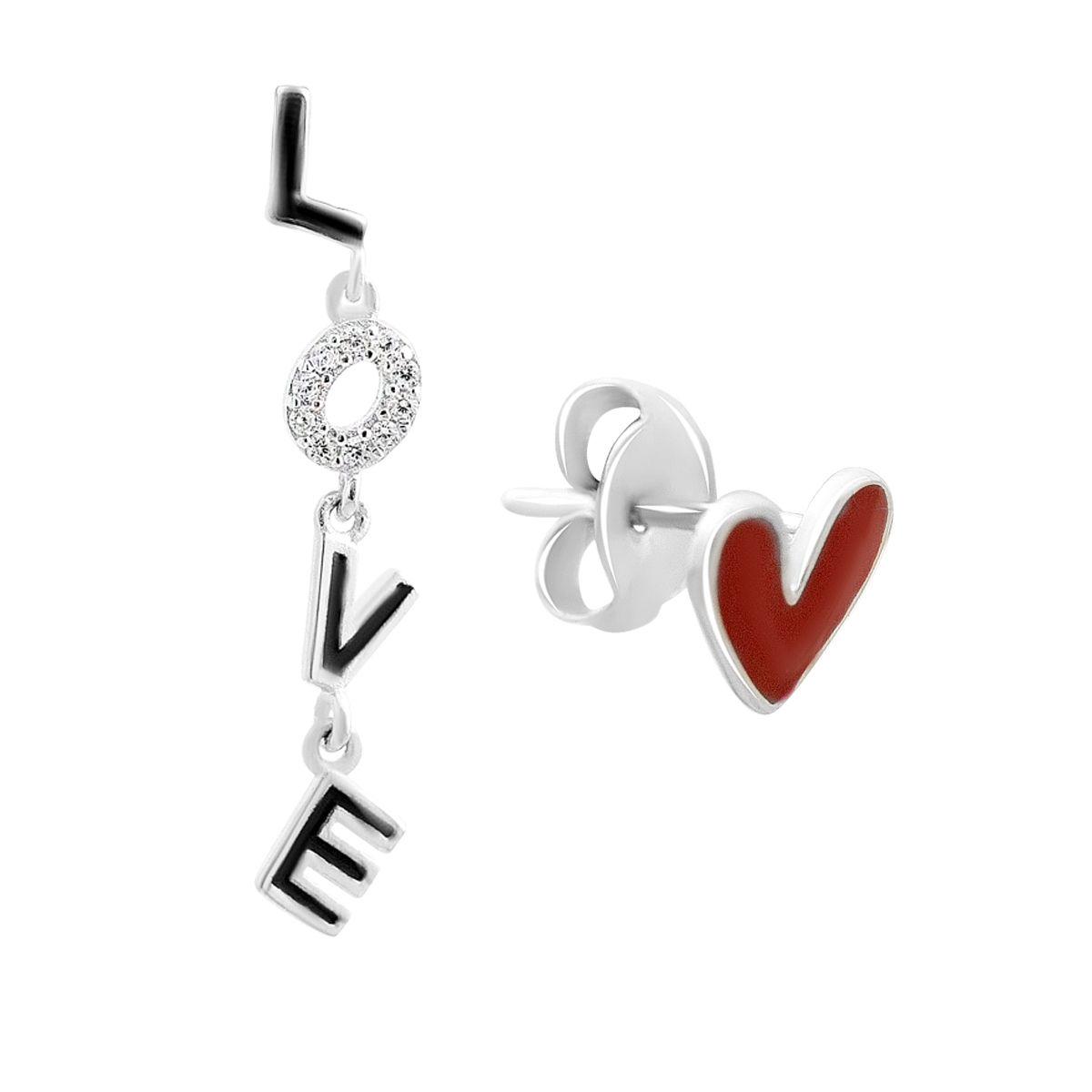 Серебряные серьги с емаллю (2153542)