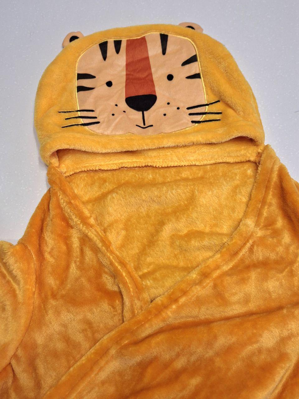 Плед дитячий Тигреня з рукавами та капюшоном 100x130 см (1675)
