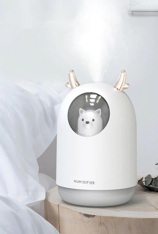 Зволожувач повітря USB Aroma Humidifier M106 з LED-підсвічуванням на 7 кольорів Білий (1138) - фото 5