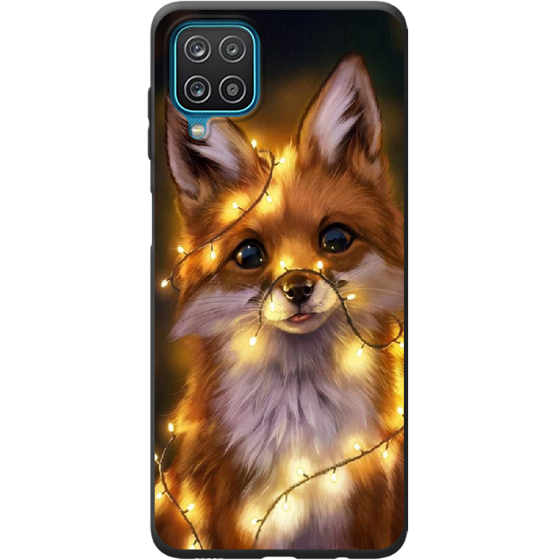 Чехол BoxFace Samsung M325F Galaxy M32 Рождественская лиса Черный силикон (42962-up2399-42994)