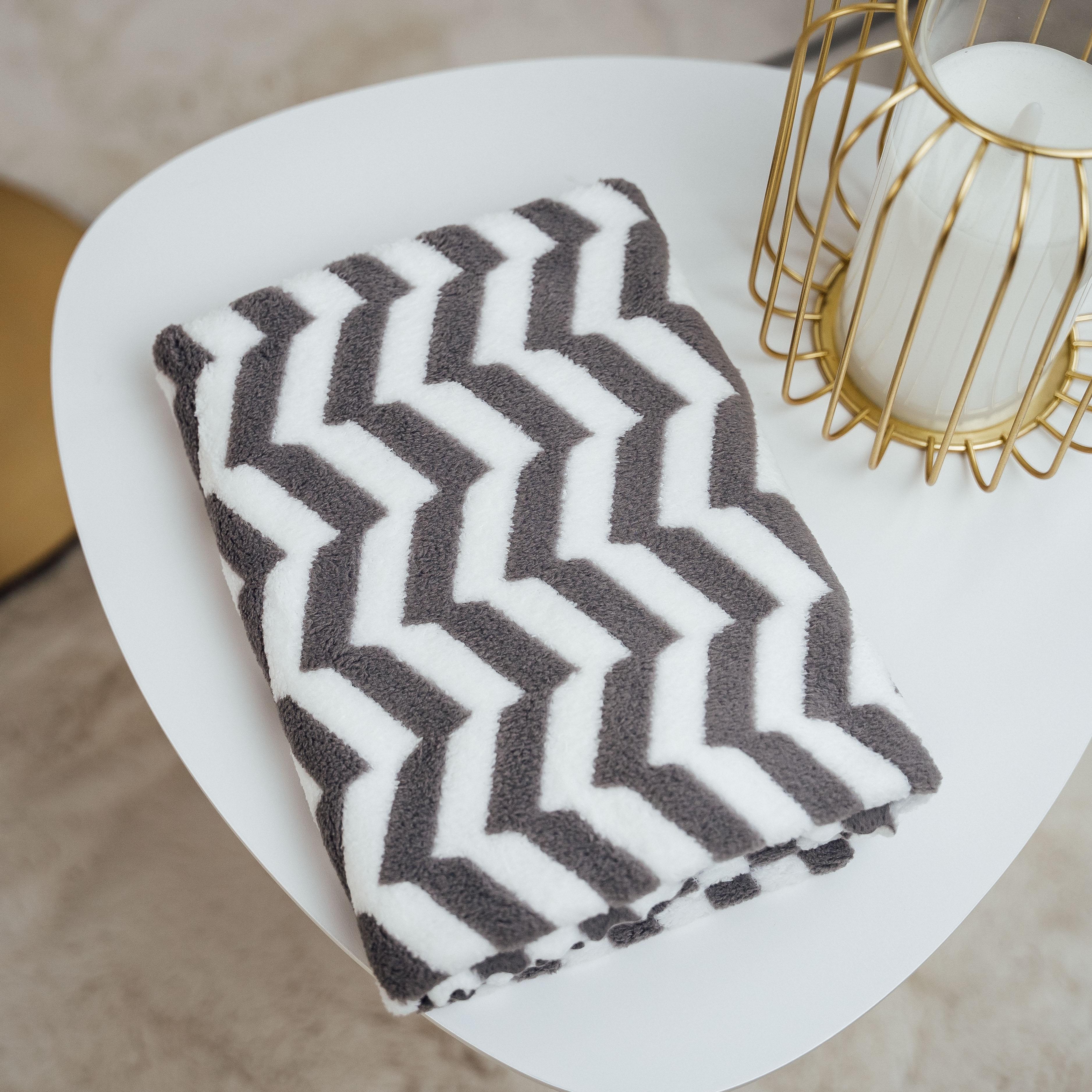 Полотенце лицевое 86444 Зигзаги 100х50 см Серый (8410_1) - фото 1 Полотенце лицевое 86444 Зигзаги 100х50 см Серый (8410_1) - фото 1