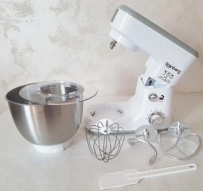 Кухонний комбайн планетарний Rainberg RB-8082 3200 Вт універсальний 5 л Білий - фото 3 Кухонний комбайн планетарний Rainberg RB-8082 3200 Вт універсальний 5 л Білий - фото 3