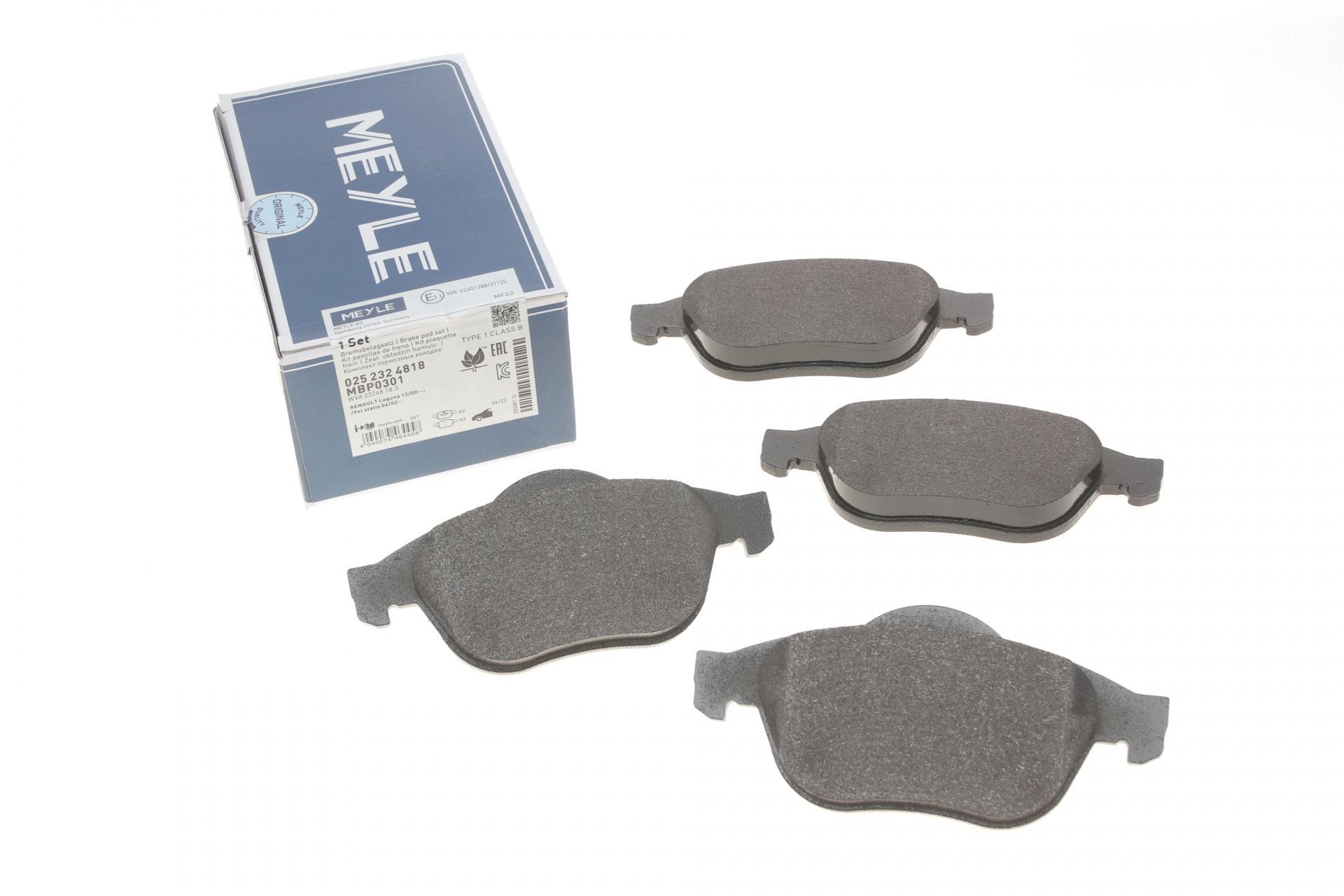 Колодки тормозные передние Meyle для Renault Laguna II 01- (025 232 4818)