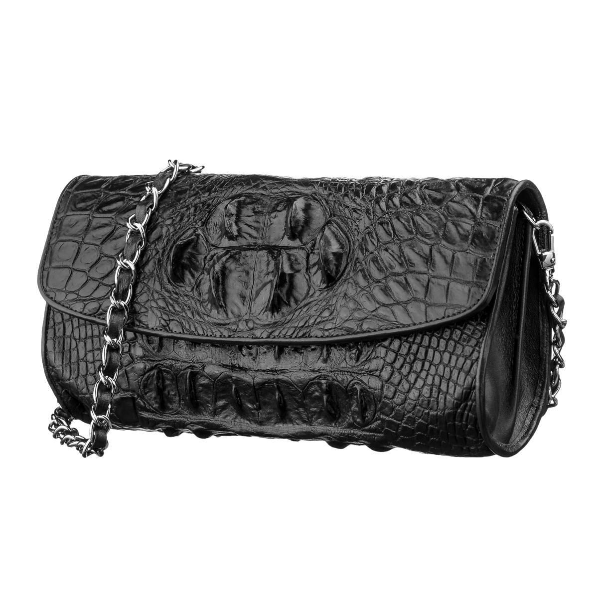 Сумка клатч Crocodile Leather 18243 из натуральной кожи крокодила Коричневый Сумка клатч Crocodile Leather 18243 из натуральной кожи крокодила Коричневый