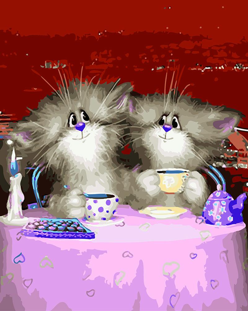 Картина по номерам Brushme Вечернее чаепитие 40x50 см (BRM5292)