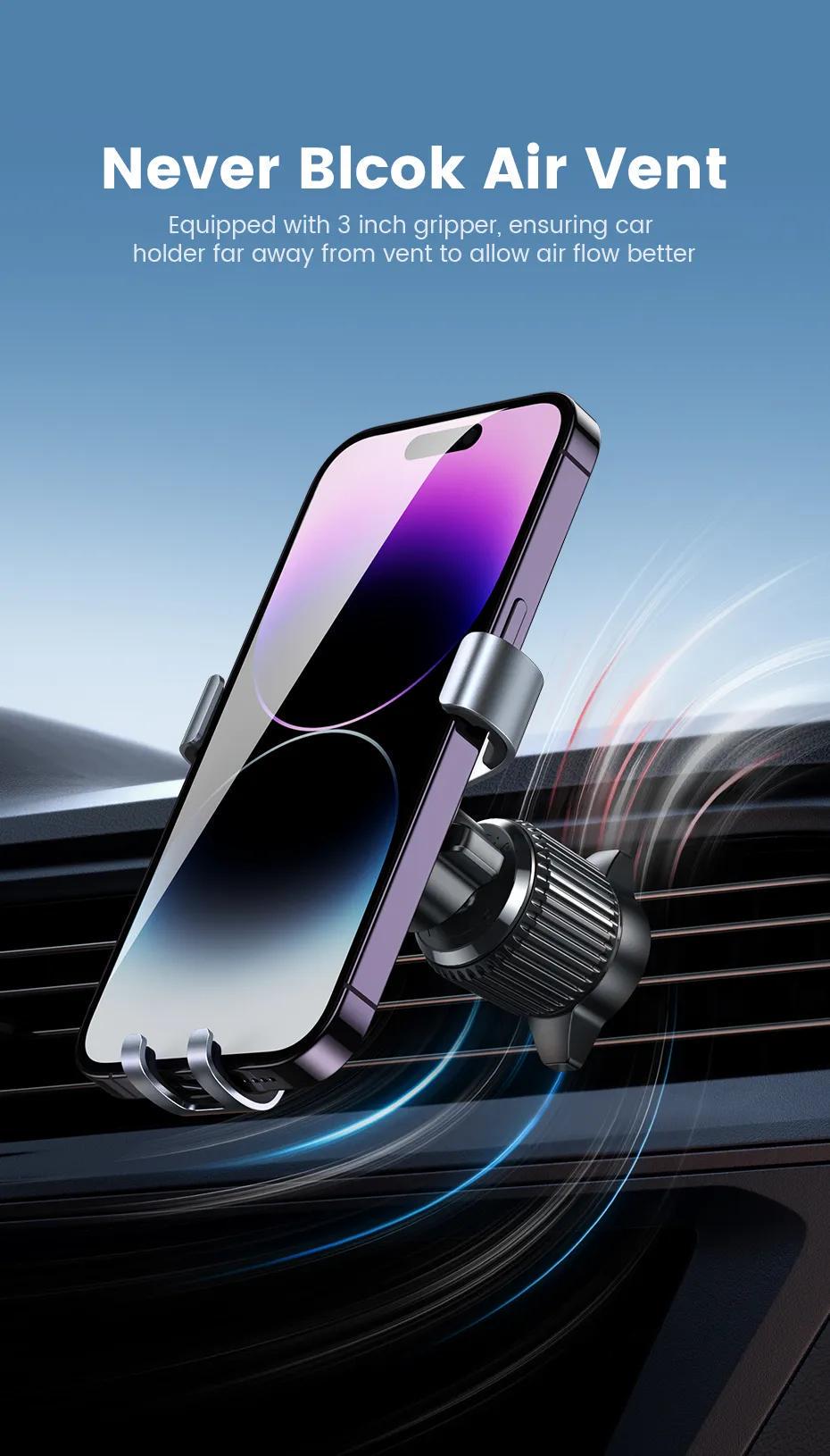 Держатель автомобильный UGREEN с крючком 360° Черный (15223) - фото 6