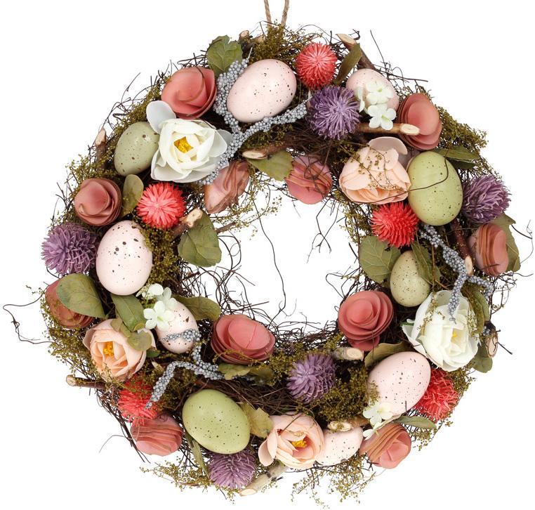 Венок пасхальный Кремовые Розы 33 см Венок пасхальный Кремовые Розы 33 см