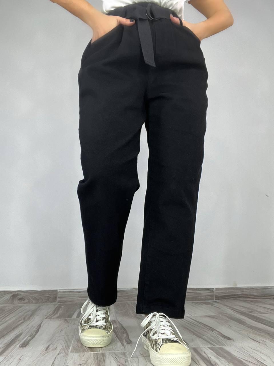 Джинси жіночі A-N 25072 MOM банани талія на резинці з ременем стрейчеві оверсайз M Чорний (3608) - фото 7 Джинси жіночі A-N 25072 MOM банани талія на резинці з ременем стрейчеві оверсайз M Чорний (3608) - фото 7