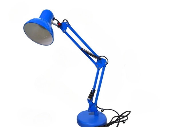 Настільна лампа 2в1 під лампочку Е27 з основою і струбциною в комплекті Синій (1851770236)