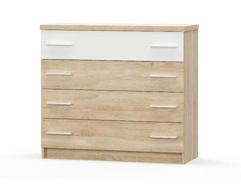 Комод для квартиры Mebel Service Маркос 102,8х40,1х92,2 см Дуб самоа/Белый (23432546) Комод для квартиры Mebel Service Маркос 102,8х40,1х92,2 см Дуб самоа/Белый (23432546)