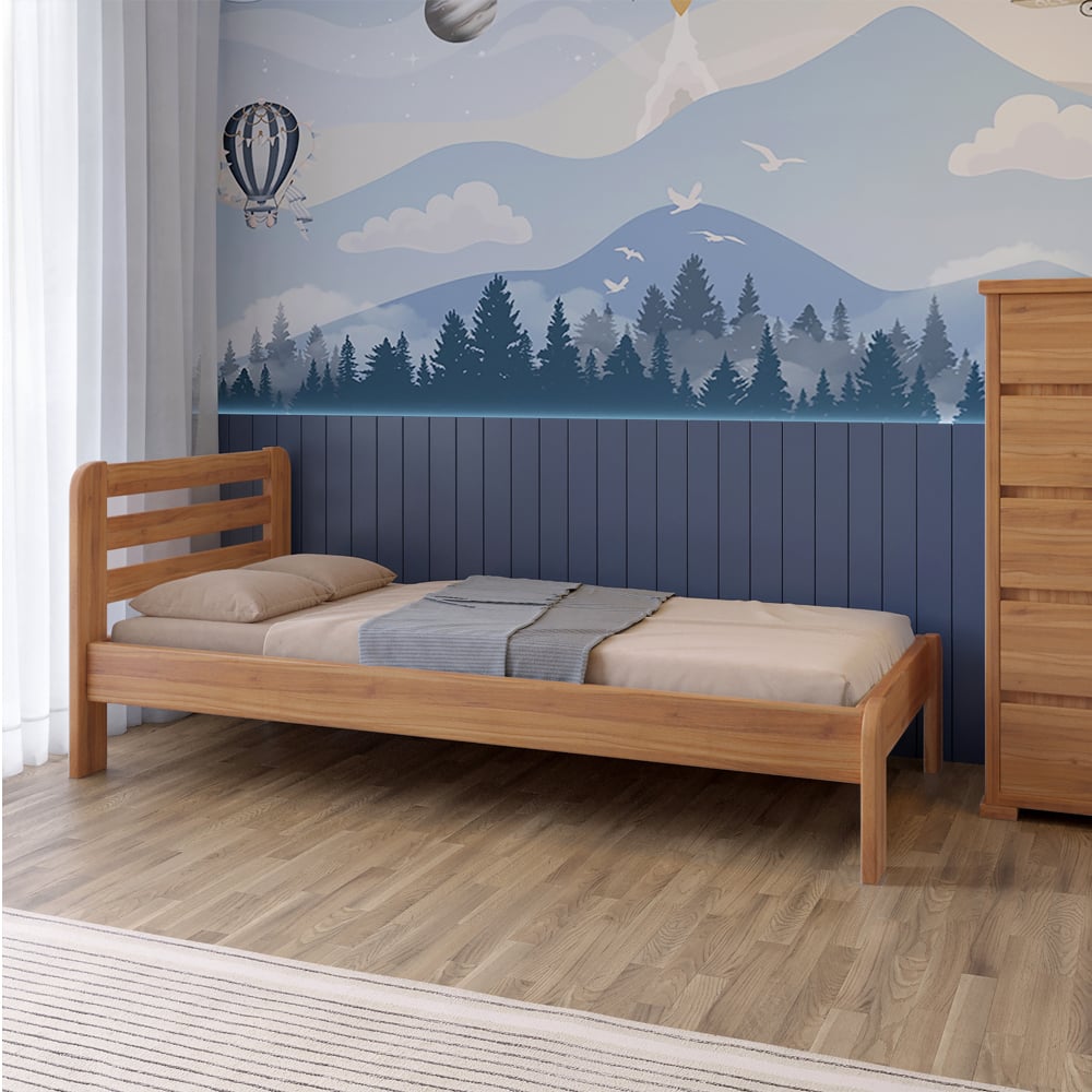 Кровать детская деревянная Mebigrand Ливия 70x200 см Ольха (MBG-2681)