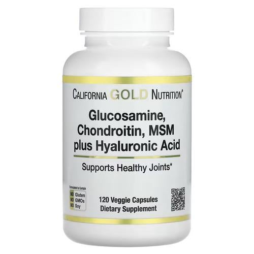 Глюкозамін і хондроїтін CGN Glucosamine Chondroitin MSM Plus Hyaluronic Acid 120 Veggie Caps (CGN-01071)