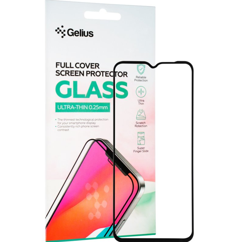 Захисне скло Gelius Full Cover Ultra-Thin 0.25mm для Samsung A037 (A03s) Black