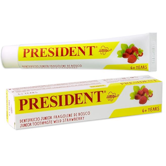 Детская зубная паста President Junior Strawberry от 6 лет 50 мл