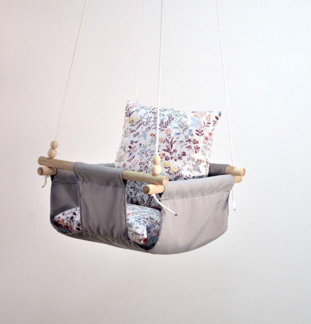 Дитяча гойдалка Infancy Гілочки з квітами Сірий (9890887) - фото 4 Дитяча гойдалка Infancy Гілочки з квітами Сірий (9890887) - фото 4