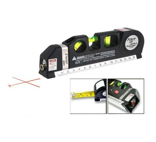 Лазерный уровень Laser Level Pro 3 со встроенной рулеткой (M100337) - фото 6