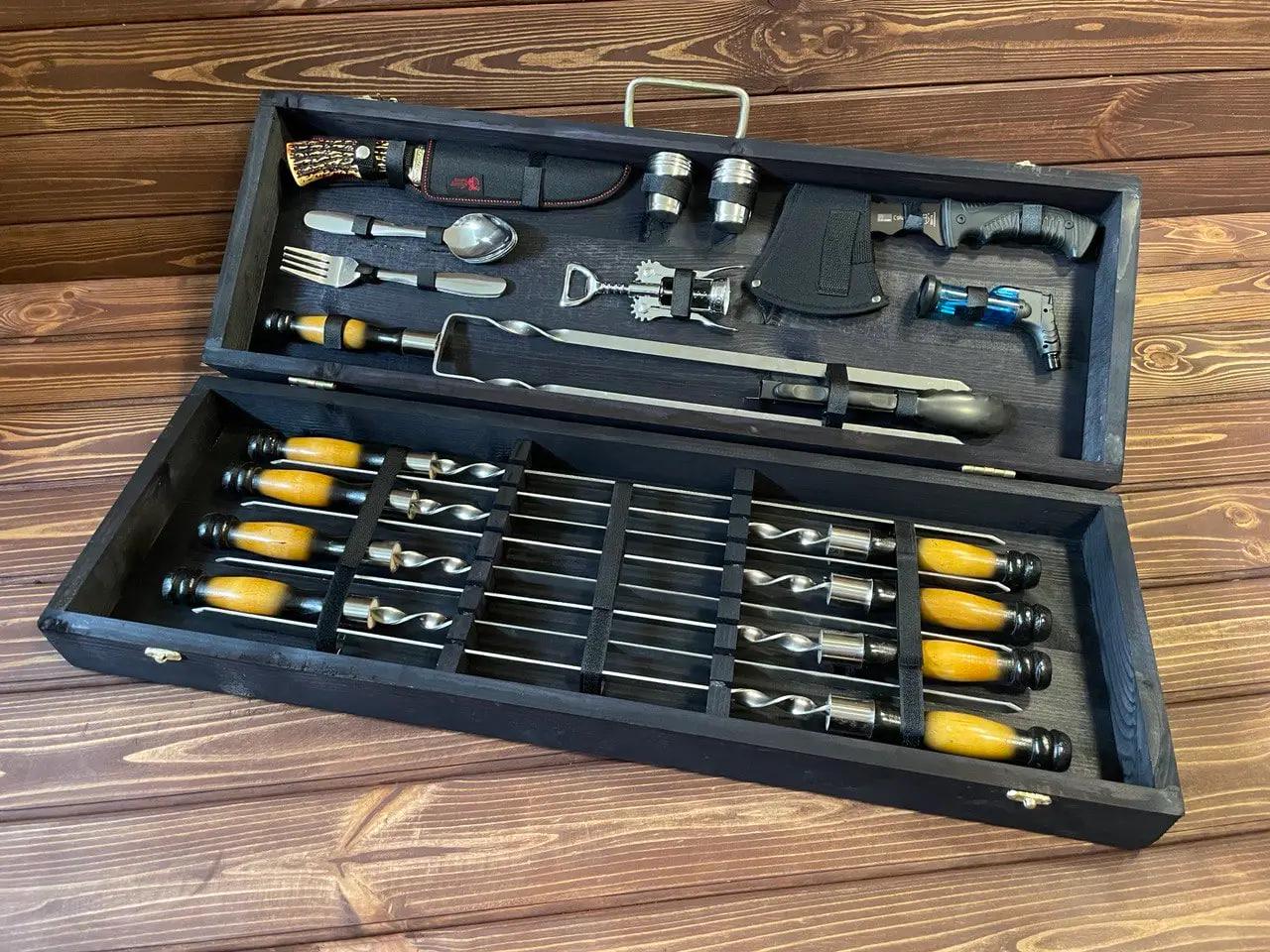 Набор шампуров Grill Wood в кейсе (10614446)