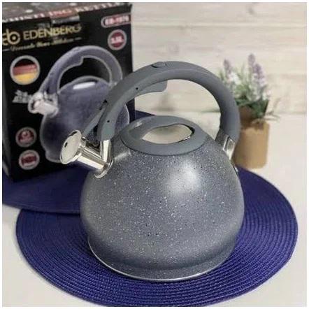 Чайник со свистком Edenberg EB-1976 с мраморным покрытием и турбо индукционным дном 3,5 л (EB-1976-2) - фото 2 Чайник со свистком Edenberg EB-1976 с мраморным покрытием и турбо индукционным дном 3,5 л (EB-1976-2) - фото 2