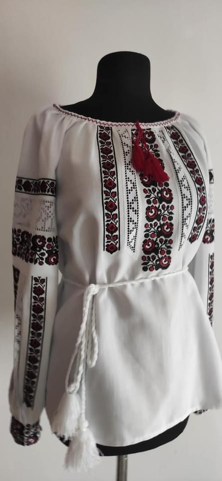 Вышиванка женская с длинным рукавом 3XL Белый (29283XL-60)