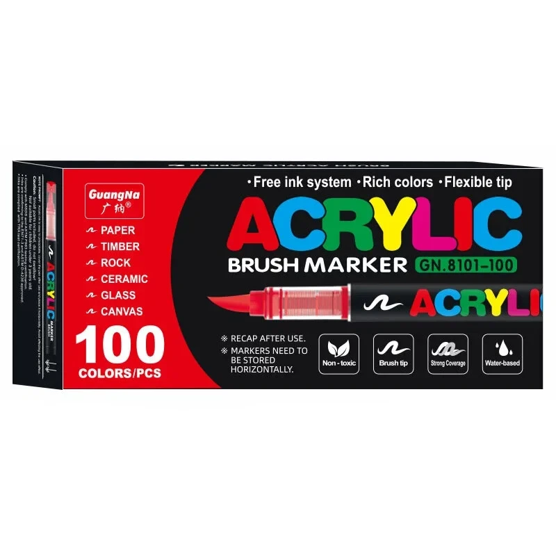 Маркеры акриловые GuangNa GN-8101 100 шт. (2709407418)
