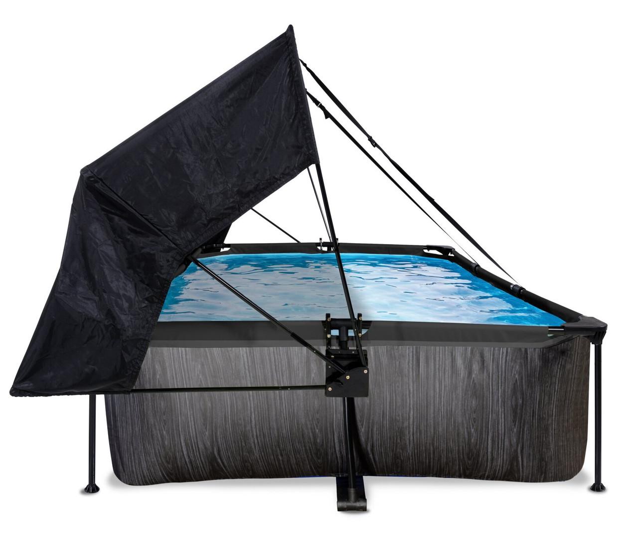 Бассейн каркасный Exit Toys с тентом 300х200х65 см Черное дерево (2448719453) - фото 4 Бассейн каркасный Exit Toys с тентом 300х200х65 см Черное дерево (2448719453) - фото 4
