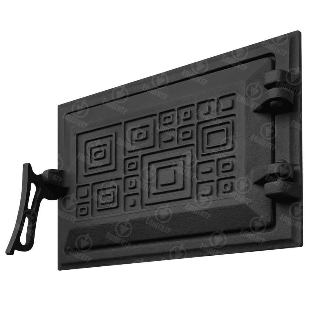 Дверцята піддувальні Булат Модерн пофарбована чавунна 265х165 мм Чорний - фото 2