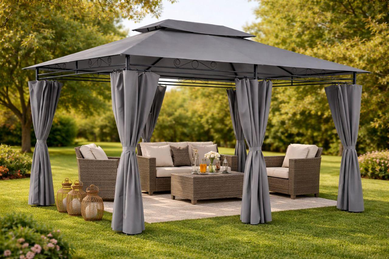 Павильон садовый GardenLine Orion 280х400 см Grey